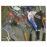 (EW4) Assortment of Tennis and Rack...
