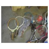 (EW4) Assortment of Tennis and Rack...