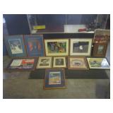(EW4) Assorted Framed Vintage Print...