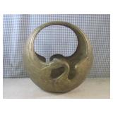 (EC1) Vintage Brass Swan Planter / ...