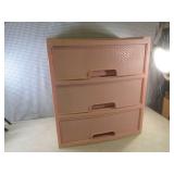 (EW6) Pink 3-Drawer Organizer 25" H...