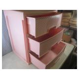 (EW6) Pink 3-Drawer Organizer 25" H...