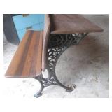 (UD1) Antique Wood and Cast Iron Do...