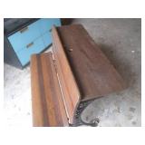 (UD1) Antique Wood and Cast Iron Do...