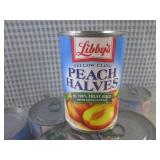(B-3) 12 Cans of Peach Halves 15 oz...