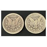 Pair of 1886 Morgan Silver Dollars
