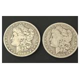 Pair of 1899-O Morgan Silver Dollars
