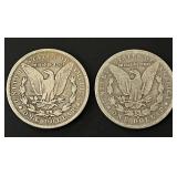 Pair of 1899-O Morgan Silver Dollars
