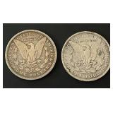 Pair of 1890-O Morgan Silver Dollars
