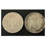 Pair of 1883 Morgan Silver Dollars