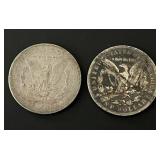 Pair of 1887 Morgan Silver Dollars