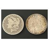 Pair of 1879-O Morgan Silver Dollars