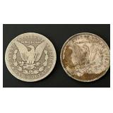 Pair of 1879-O Morgan Silver Dollars