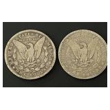 Pair of 1882-O Morgan Silver Dollars