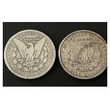 Pair of 1888-O Morgan Silver Dollars
