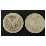 Pair of 1888 Morgan Silver Dollars