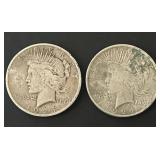 Pair of 1924 Peace Dollars