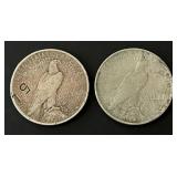 Pair of 1924 Peace Dollars