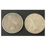 Pair of 1923 Peace Dollars