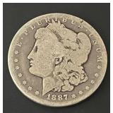 1887 Morgan Silver Dollar