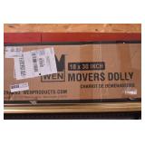WEN 721830 1320-Pound Capacity 18-by-30-Inch Hardwood Mover’s Dolly, 2-Pack