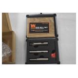 WEN DB003E 3-Piece 90-Degree Square Shoulder Indexable Carbide End Mill Set with Aluminum Storage Case
