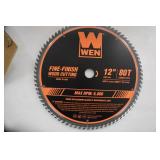 WEN BL1280 12-Inch 80-Tooth Fine-Finish Professional Woodworking Saw Blade for Miter Saws and Table Saws