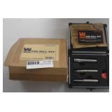 WEN DB003E 3-Piece 90-Degree Square Shoulder Indexable Carbide End Mill Set with Aluminum Storage Case