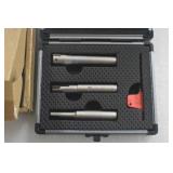 WEN DB003E 3-Piece 90-Degree Square Shoulder Indexable Carbide End Mill Set with Aluminum Storage Case