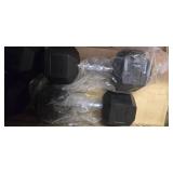 Lot of a Pair of 15LB Rubber Hex Dumbbells (NEW)