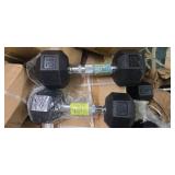 Lot of a Pair of 12LB Rubber Hex Dumbbells (NEW)
