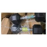 Lot of a Pair of 12LB Rubber Hex Dumbbells (NEW)