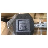 Lot of a Pair of 12LB Rubber Hex Dumbbells (NEW)