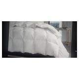 Lot of One Lightweight White Full-Size Comforter from a Shut-Down Hotel (USED)