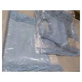 3 piece Shaggy Ruggled Border Bath ...