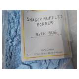 3 piece Shaggy Ruggled Border Bath ...