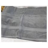 2 Grey Bath Towels 27 x 50"; new fr...