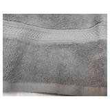 2 Grey Bath Towels 27 x 50"; new fr...