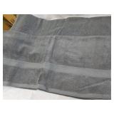 2 Grey Bath Towels 27 x 50"; new fr...