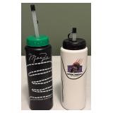 (2) Michael Jordan Water Bottles, New - MJ Restaurant and McDonalds