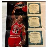 Michael Jordan Complete 5 Plate Set Limited Edition "Rising to Greatness" by Upper Deck and Bradford Exchange - RARE!