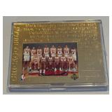 1995-96 Chicago Bulls 72 Victories Upper Deck 22kt Gold Card - Michael Jordan