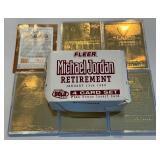 Michael Jordan Limited Edition 5 Card 23kt Gold Retirement Set 1999 Fleer