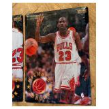 (2) Michael Jordan Metal Large "Cards" 1996 Upper Deck