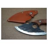 Rolled Carbon Steel Finger Hole Hunting Knife