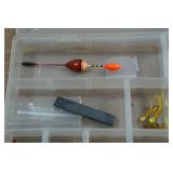 Tackle Tray with Assorted Ice Fishing Tackle
