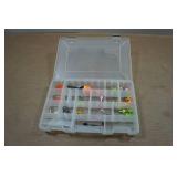 Tackle Tray with Assorted Ice Fishing Tackle