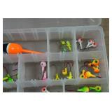 Tackle Tray with Assorted Ice Fishing Tackle