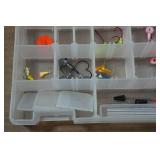 Tackle Tray with Assorted Ice Fishing Tackle