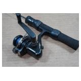 Graphite Ice Fishing Rod with Red Wolf Reel